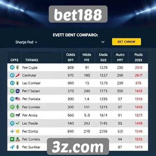 Comparativo de odds entre bet188 e concorrentes
